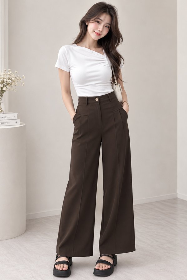 Aella Culottes Dark Brown