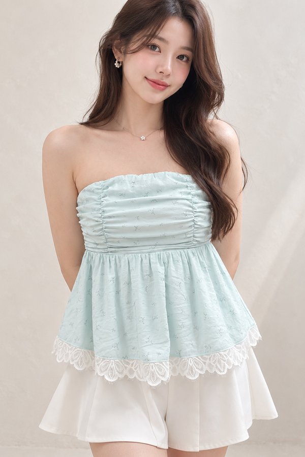 Constance Padded Top Baby Mint Floral