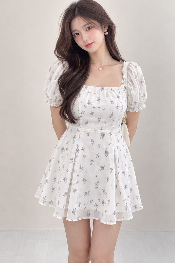 Arennah Floral Dress White