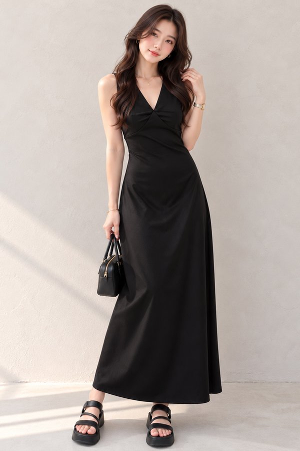 Germaine Padded Dress Black