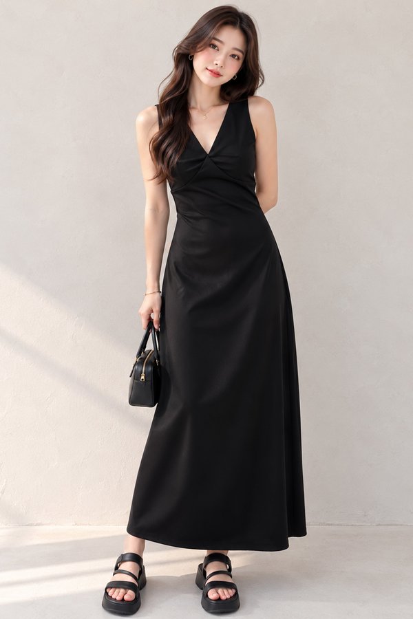 Germaine Padded Dress Black