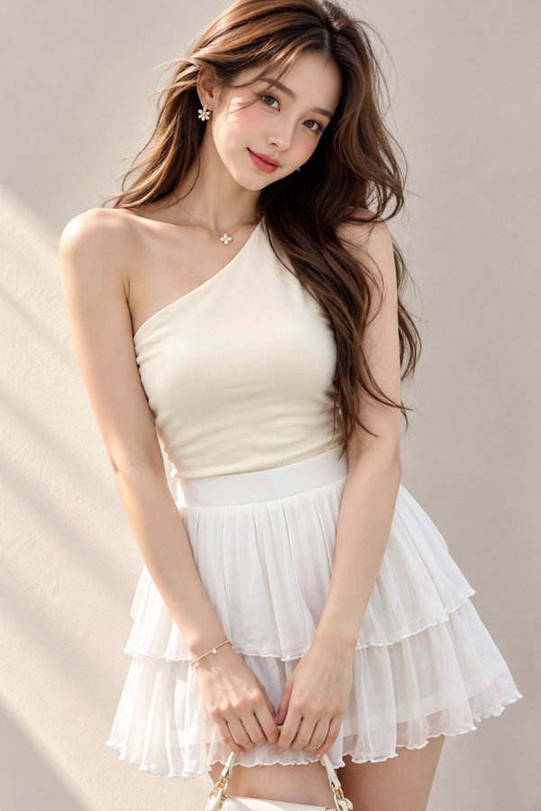 Nori Mesh Skorts White