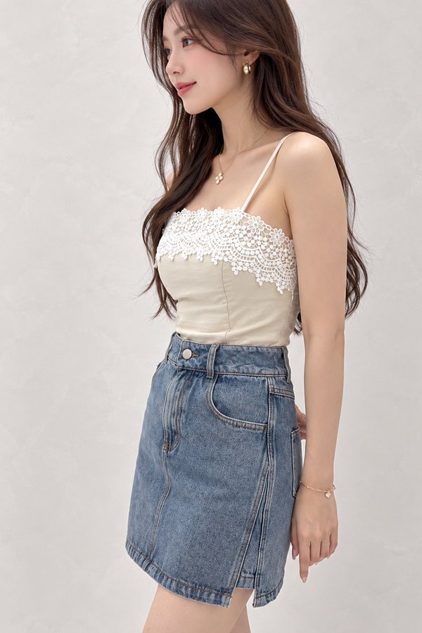 Gladys Denim Skorts Stone Wash
