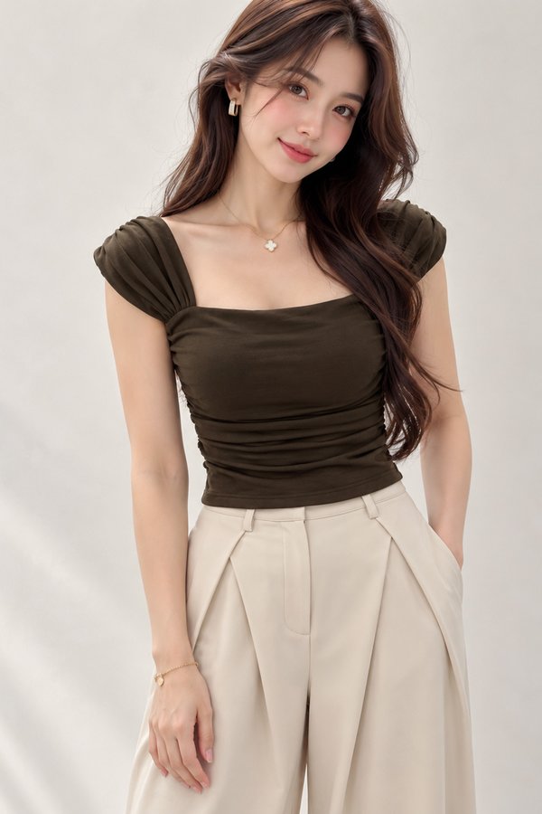 Moona Padded Top Dark Cocoa *PLUSH*