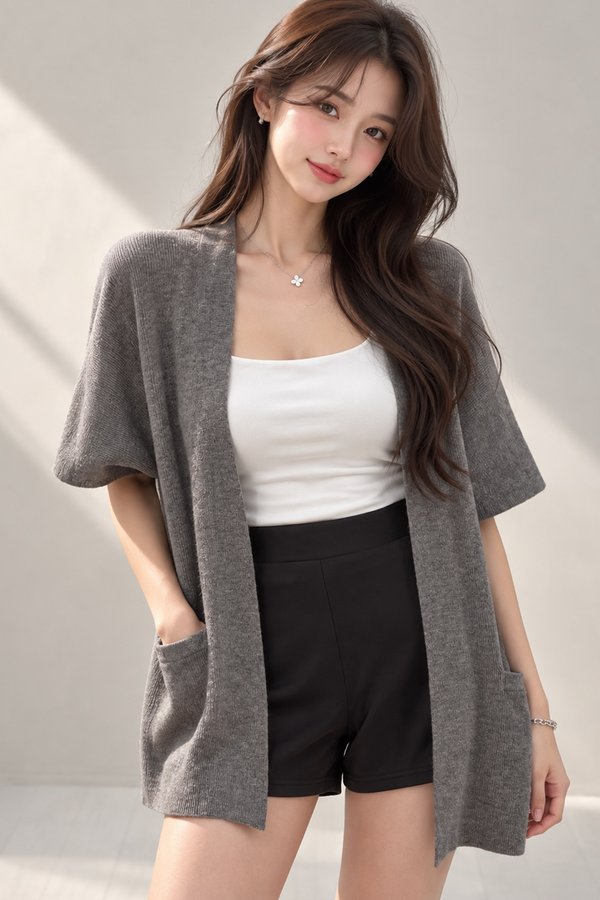 Nomi Kimono Cardi Sparkled Taupe
