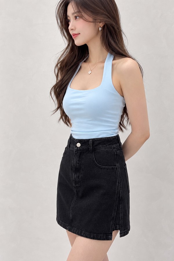 Gladys Denim Skorts Black Acid