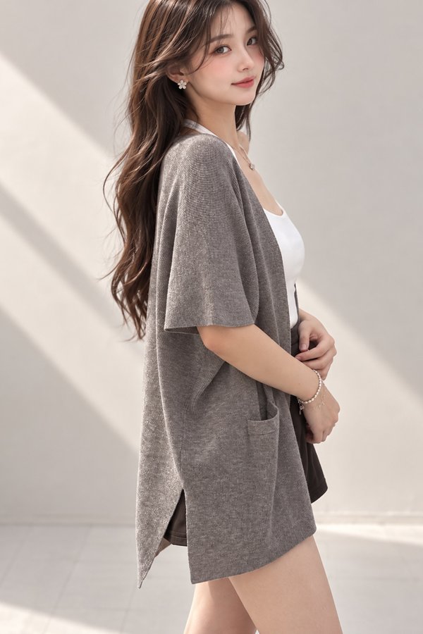 Nomi Kimono Cardi Sparkled Taupe