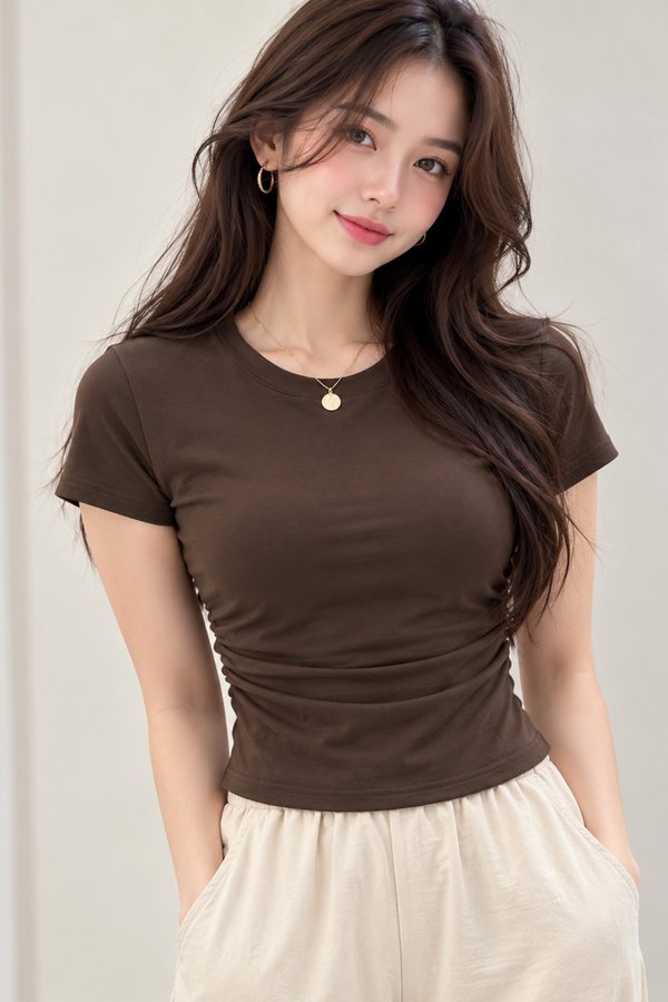Helen Padded Top Mocha Brown *PLUSH*