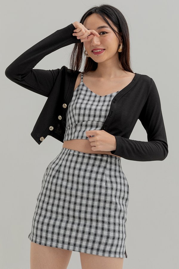 Ianto Crop Cardi Black