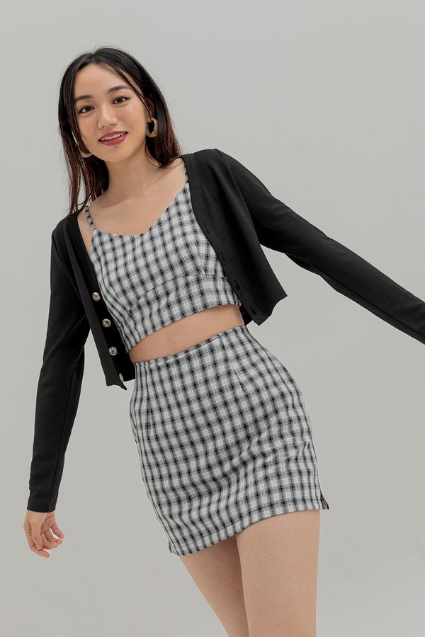 Ianto Crop Cardi Black