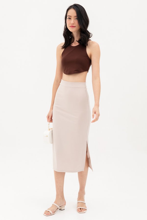 Levenna Midi Skirt Grey