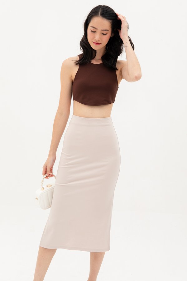 Levenna Midi Skirt Grey