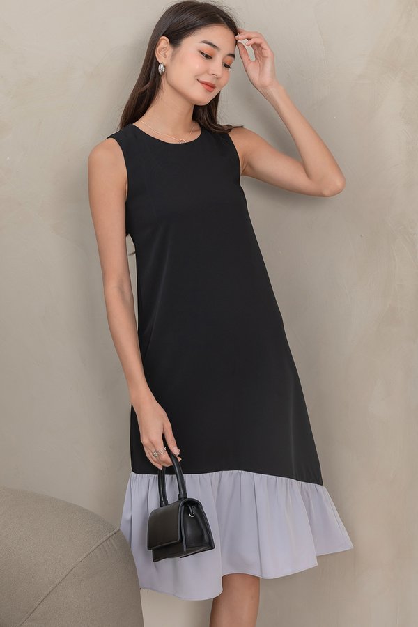 Milla Colourblock Dress Grey/Black