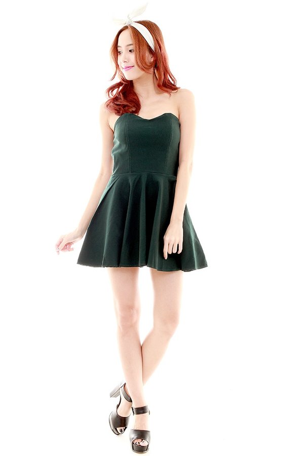 Chasey Tube Dress (Forest Green)